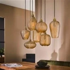 WoonStijl Hanglamp 4+3 V-shape pattern mix