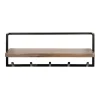 WoonStijl Kapstok Air Solid 6 haken acacia bruin