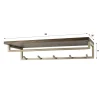 WoonStijl Kapstok Dune 5 haken beige