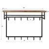 WoonStijl Kapstok Edge Curve hoog 12 haken acacia bruin