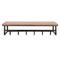 WoonStijl Kapstok Edge Curve 6 haken acacia bruin