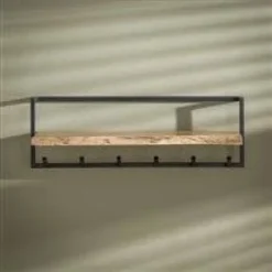 WoonStijl Kapstok Edge 6 hakenplank - Massief acacia naturel