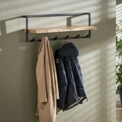 WoonStijl Kapstok Edge 6 hakenplank - Massief acacia naturel