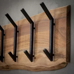 WoonStijl Kapstok edge 2x6 haken / Massief acacia naturel