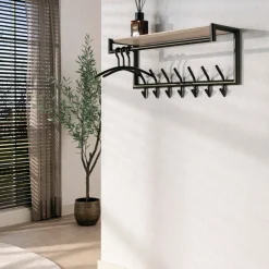 WoonStijl Kapstok Terra roede en hoedenplank 2x7 haken