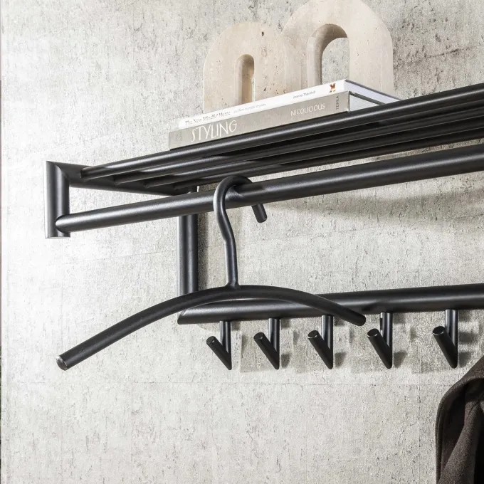 WoonStijl Kledinghanger Ronde Buis gun metal