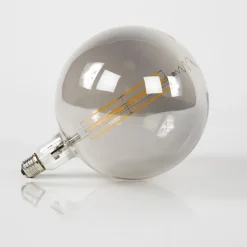 WoonStijl Lichtbron LED filament bol Ø20 0 - E27 8W dimbaar / Smoke grey glas