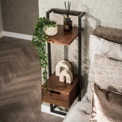 WoonStijl Nachtkastje air solid XS massief acacia bruin