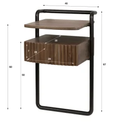 WoonStijl Nachtkastje Linea 1 lade Acacia