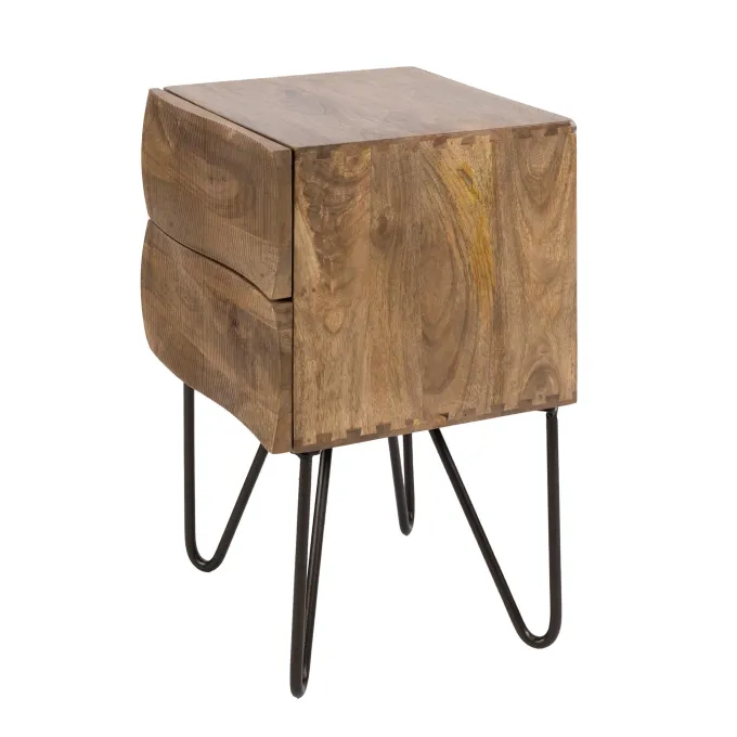 WoonStijl Nachtkastje Ocean 2 lades mango