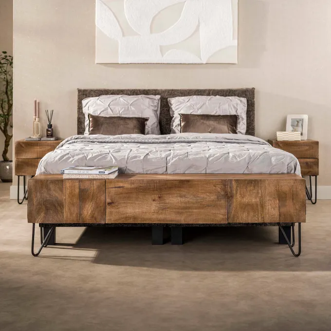 WoonStijl Nachtkastje Ocean 2 lades mango