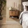 WoonStijl Nachtkastje Ridge shelve zwevend 1 lade mango zand