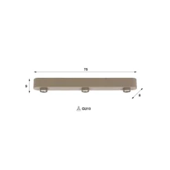 WoonStijl Plafondlamp Bar 3-lichts / Beige