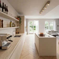 WoonStijl Plafondlamp Bar 5-lichts Beige