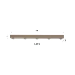 WoonStijl Plafondlamp Bar 5-lichts Beige