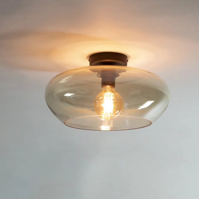 WoonStijl Plafondlamp elevate glass amber
