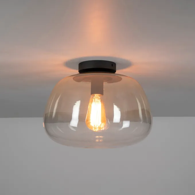 WoonStijl Plafondlamp Pulse Shaded Amber glas