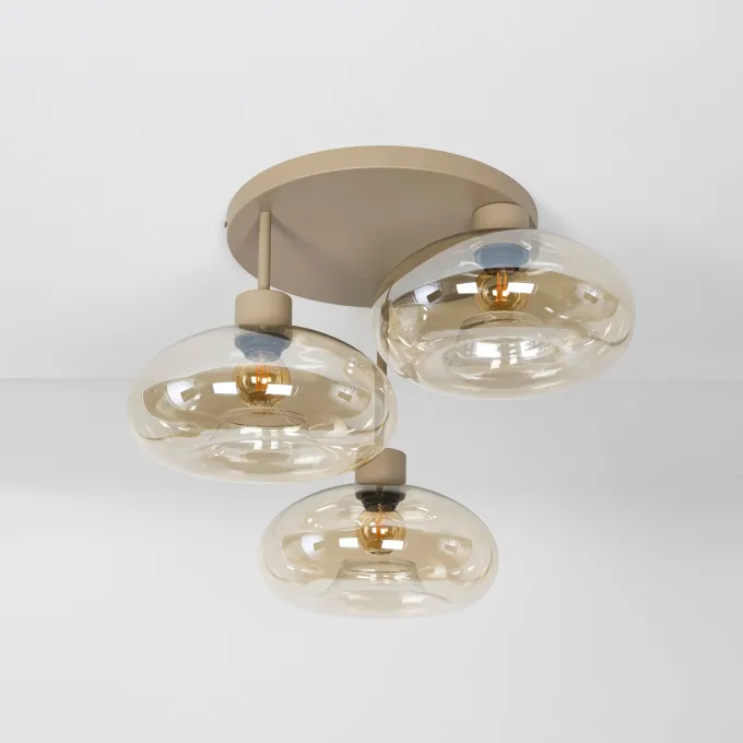 WoonStijl Plafondlamp Serene 3-lichts Beige