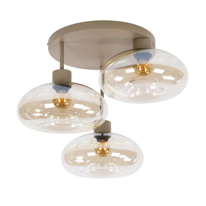 WoonStijl Plafondlamp Serene 3-lichts Beige