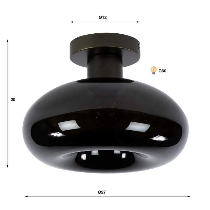 WoonStijl Plafondlamp Soll Sienna bruin
