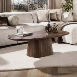 WoonStijl Salontafel Central 135 cm Acacia Bruin