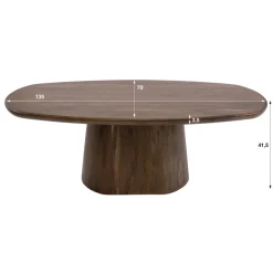 WoonStijl Salontafel Central 135 cm Acacia Bruin
