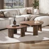 WoonStijl Salontafel Central set van 2 acacia bruin
