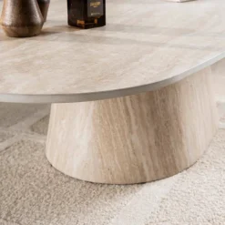 WoonStijl Salontafel Centro 135cm 3D keramiek travertin