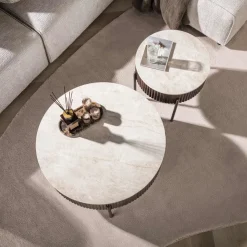 WoonStijl Salontafel Ceramo rond set van 2 Taj Mahal
