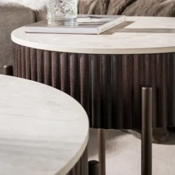 WoonStijl Salontafel Ceramo rond set van 2 Taj Mahal