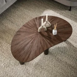 WoonStijl Salontafel 110cm niervormig Maya teak
