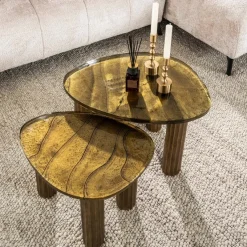 WoonStijl Salontafel M Eclipse goud antiek finish