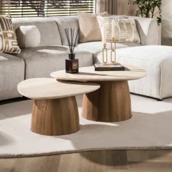 WoonStijl Salontafel Romano driehoekig set van 2