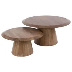 WoonStijl Salontafel Rona set van 2 acacia bruin
