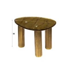 WoonStijl Salontafel S Eclipse goud antiek finish
