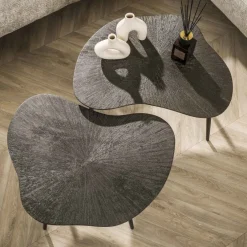 WoonStijl Salontafel set van 2 leaf Brown Ray Metal