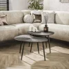 WoonStijl Salontafel set van 2 organisch Brown Ray Metal
