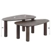 WoonStijl Salontafel set van 2 organic Maya teak