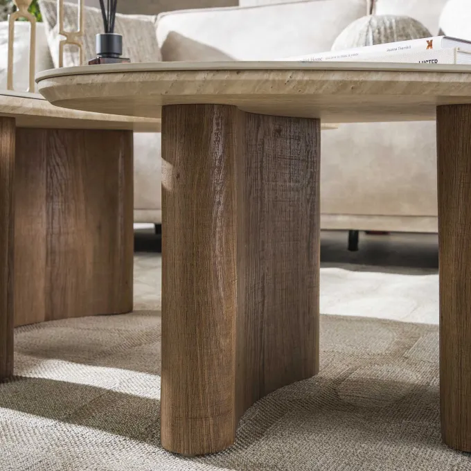 WoonStijl Salontafel set van 2 organic ceramic
