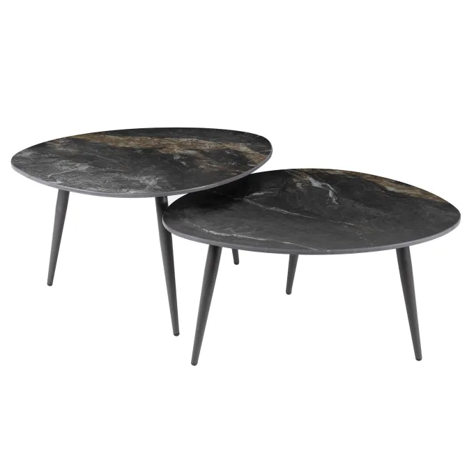 WoonStijl Salontafel set van 2 organisch fossil