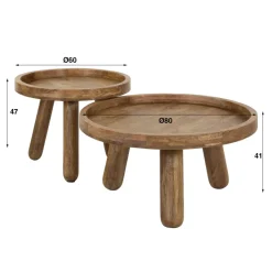 WoonStijl Salontafel set van 2 tripod