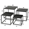 WoonStijl Salontafel set van 4 Teca black