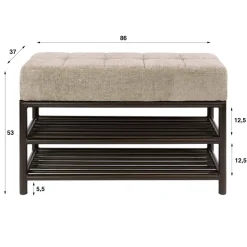 WoonStijl Schoenenbank Terra 85cm Drift bruin