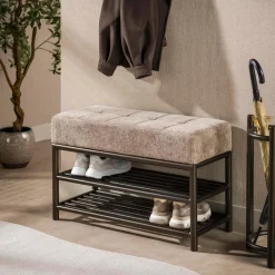 WoonStijl Schoenenbank Terra 85cm Drift bruin