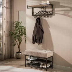 WoonStijl Schoenenbank Terra 85cm Drift bruin