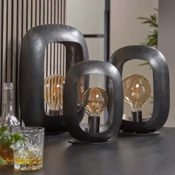 WoonStijl Tafellamp Arch XL Zwart nikkel