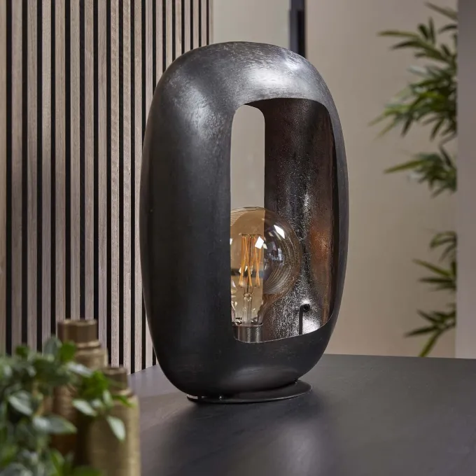 WoonStijl Tafellamp Arch XL Zwart nikkel