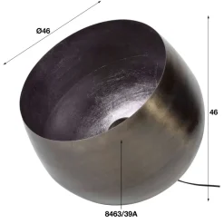 WoonStijl Tafellamp Ø50 basket XL Zwart nikkel