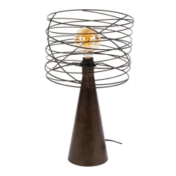 WoonStijl Tafellamp Curl 1-lichts Urban bruin