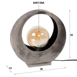 WoonStijl Tafellamp full moon / oud zilver